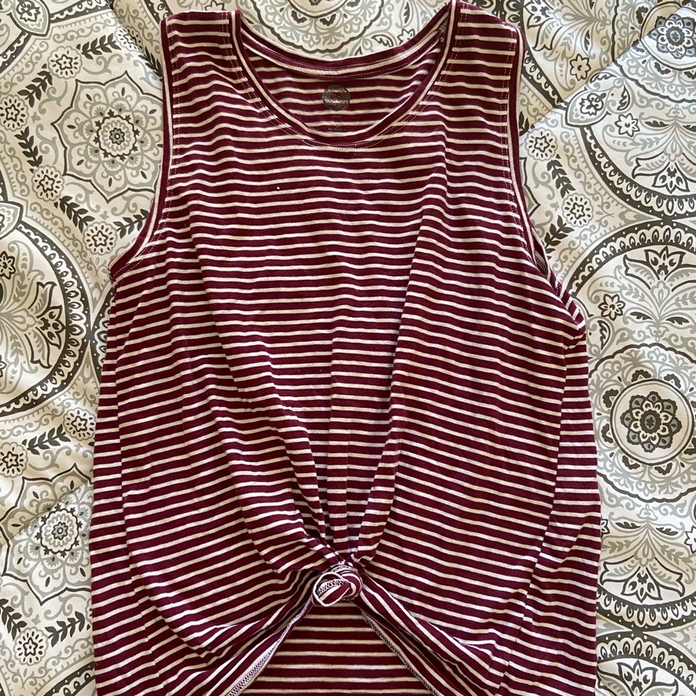 Striped road trip tank